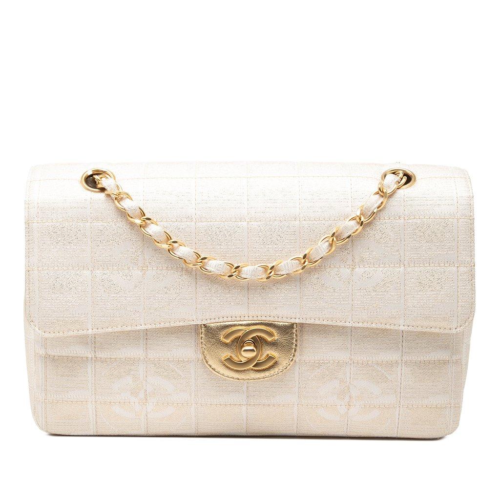 Chanel New Travel Line Medium Metallic Nylon Single Flap
