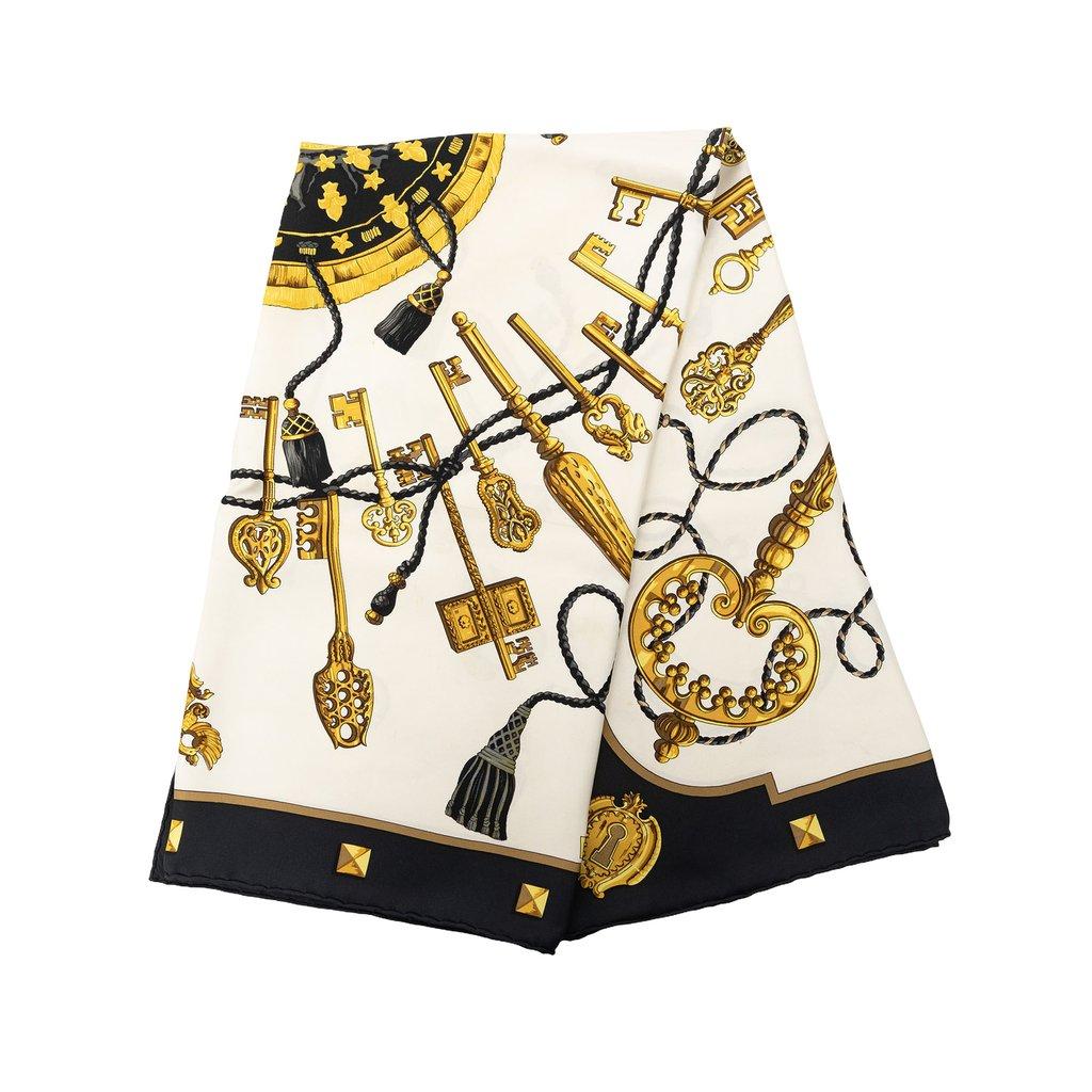 Hermès Les Cles Silk Scarf 90