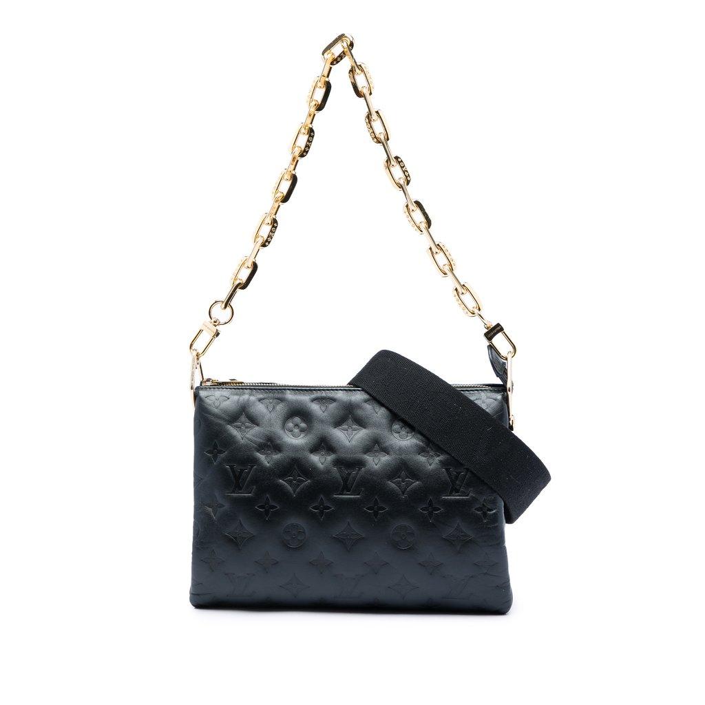 Louis Vuitton Monogram Embossed Puffy Lambskin Coussin PM