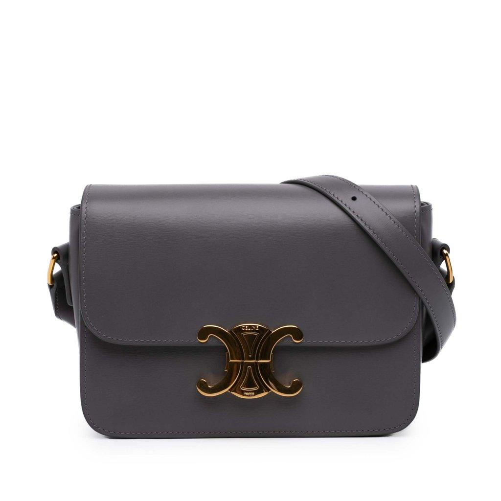 Celine Teen Shiny Calfskin Triomphe Crossbody