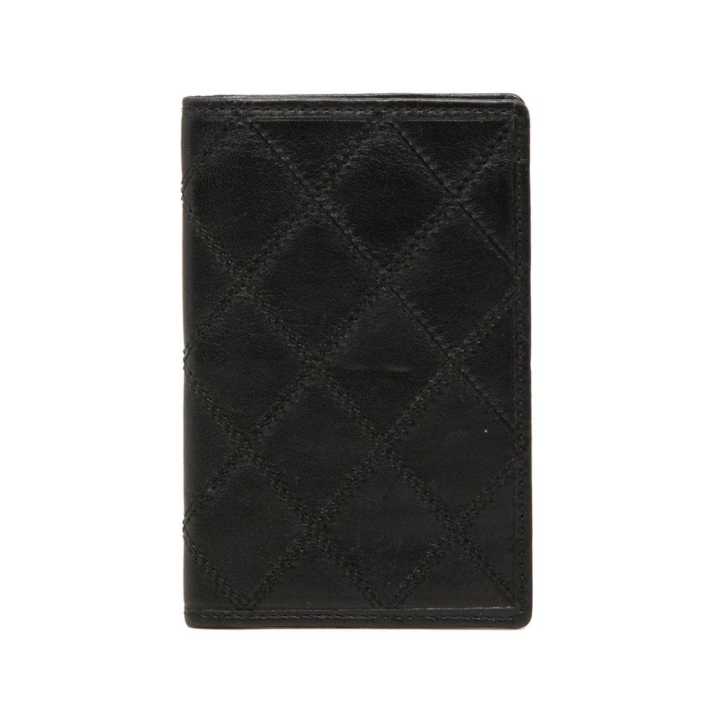 Chanel Quilted Lambskin Double Stitch Bifold Card Holder