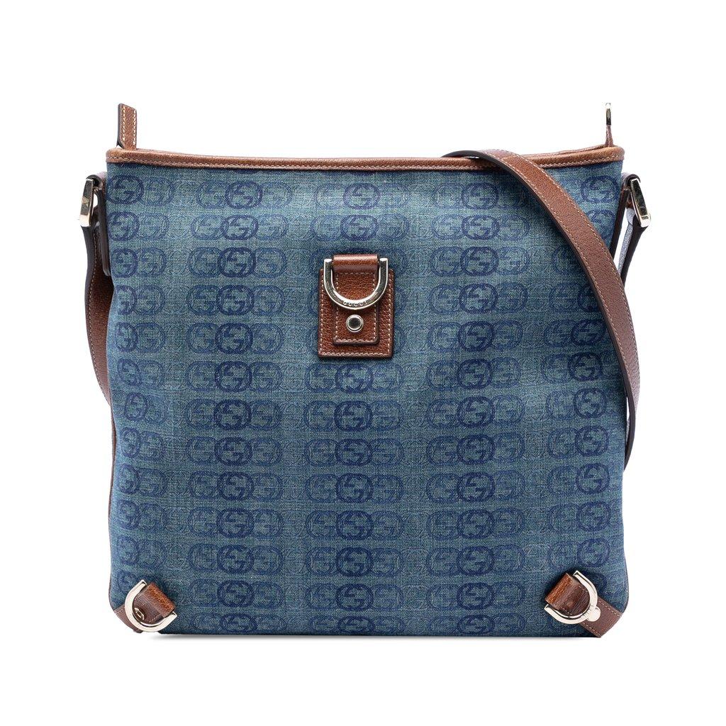 Gucci GG Denim Abbey D Ring Crossbody