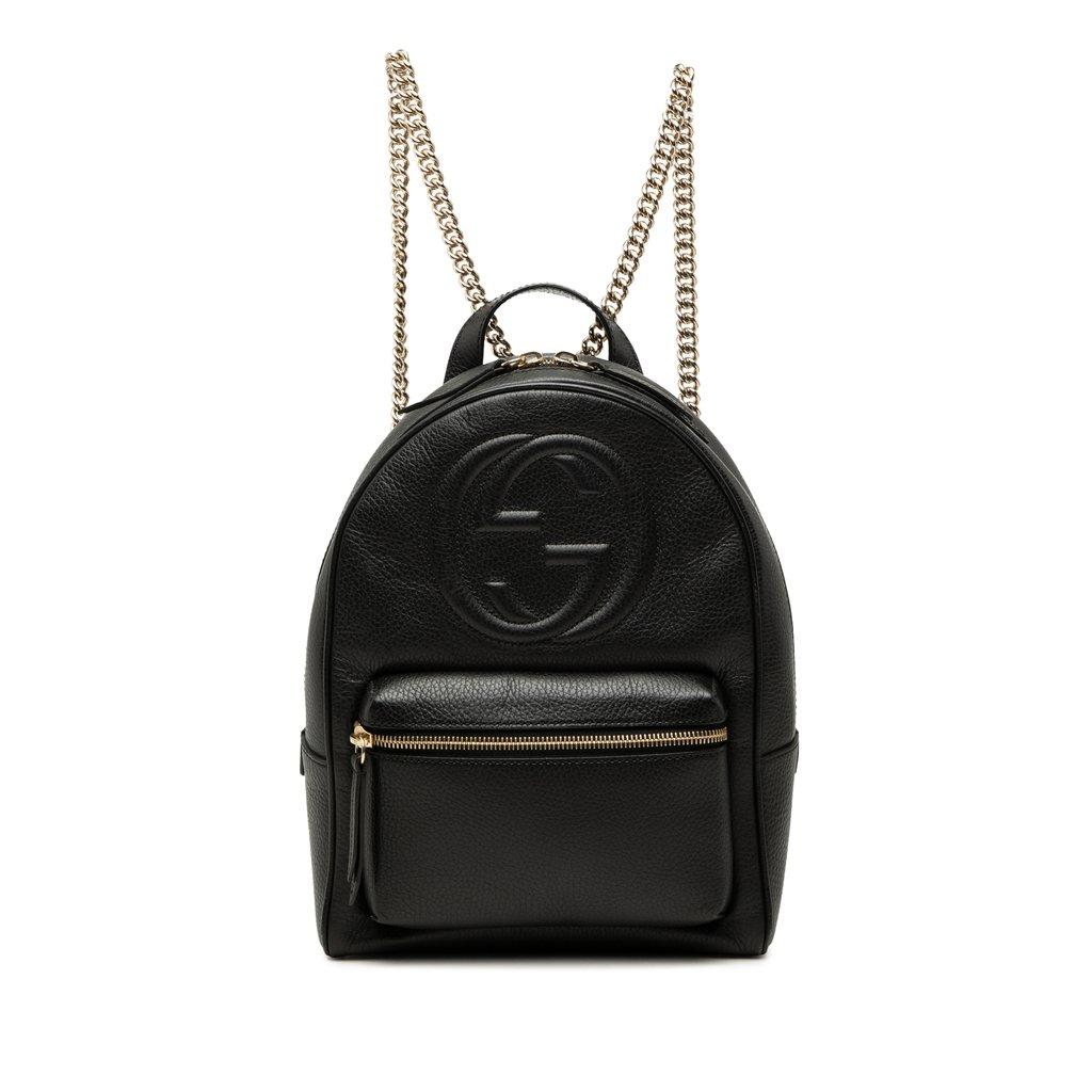 Gucci حقيبة ظهر سوهو تشين من جلد العجل المحبب