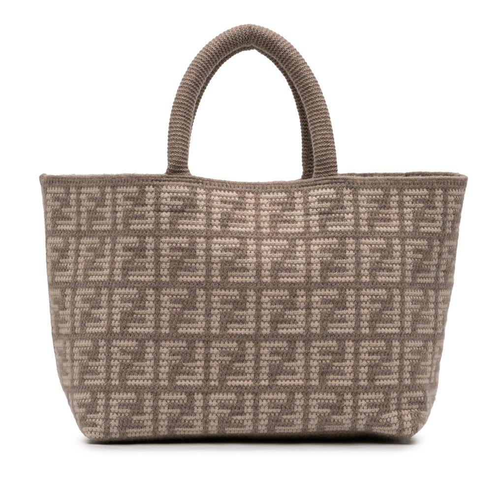 Fendi حقيبة تسوق كبيرة من الكشمير من زوكا