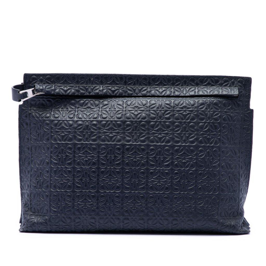 Loewe حقيبة يد جلدية منقوشة بنمط حرف T