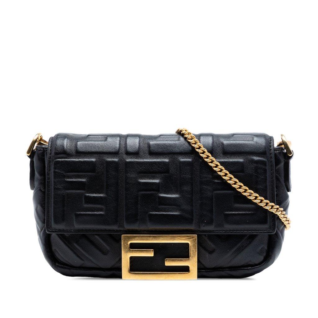 Fendi حقيبة صغيرة من الجلد المنقوش بنقشة زوكا