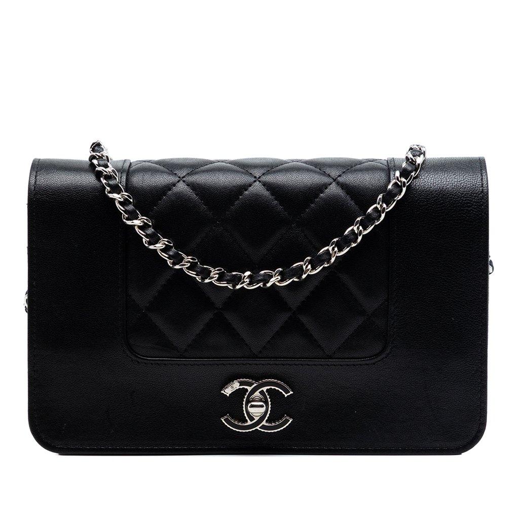 Chanel Quilted Sheepskin Mademoiselle Wallet on Chain