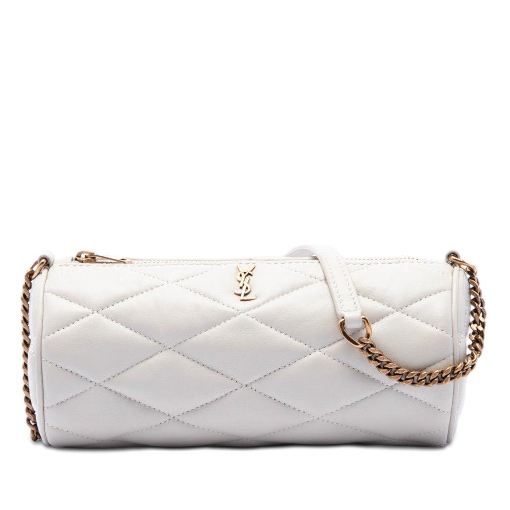 Saint Laurent Mini Quilted Lambskin Sade Tube Bag
