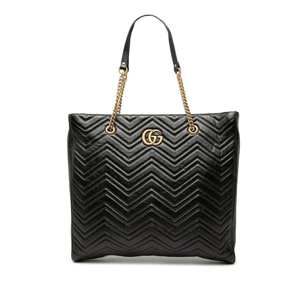 Gucci Large GG Marmont Matelasse Calfskin Slim Tote
