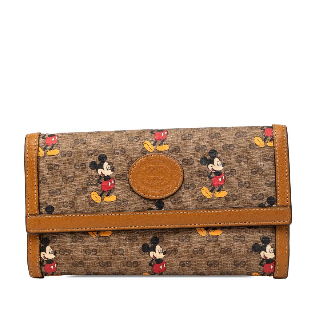 Gucci Disney Micro GG Supreme Mickey Mouse Continental Wallet