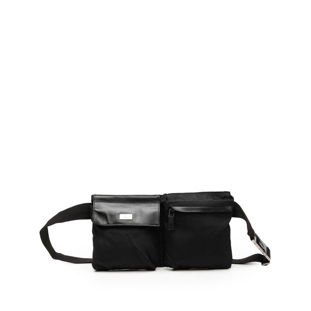 Gucci Nylon Double Pocket Belt Bag