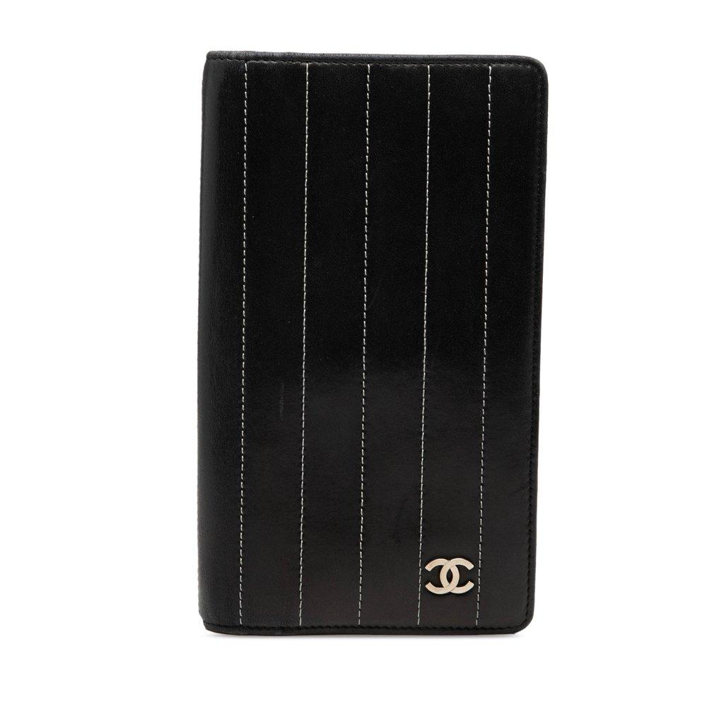 Chanel Lambskin Vertical Quilted Mademoiselle Yen Wallet