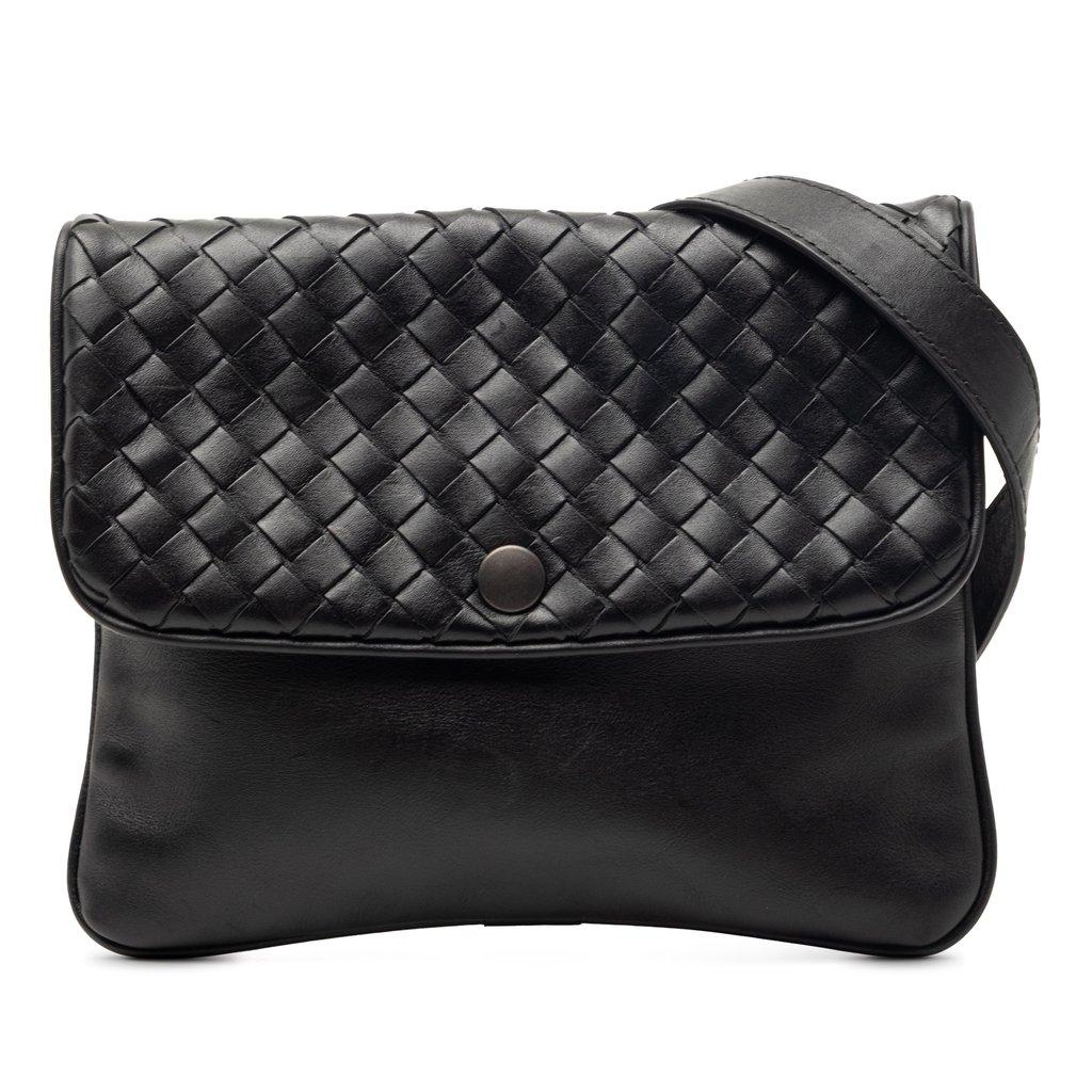Bottega Veneta حقيبة كروس من جلد نابا بزخرفة إنترتشياتو