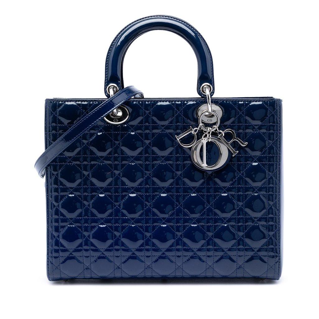 Dior Large Patent Cannage Lady Dior