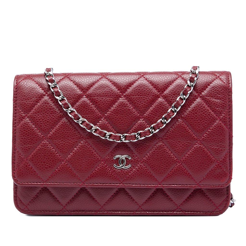 Chanel CC Quilted Caviar Wallet on Chain