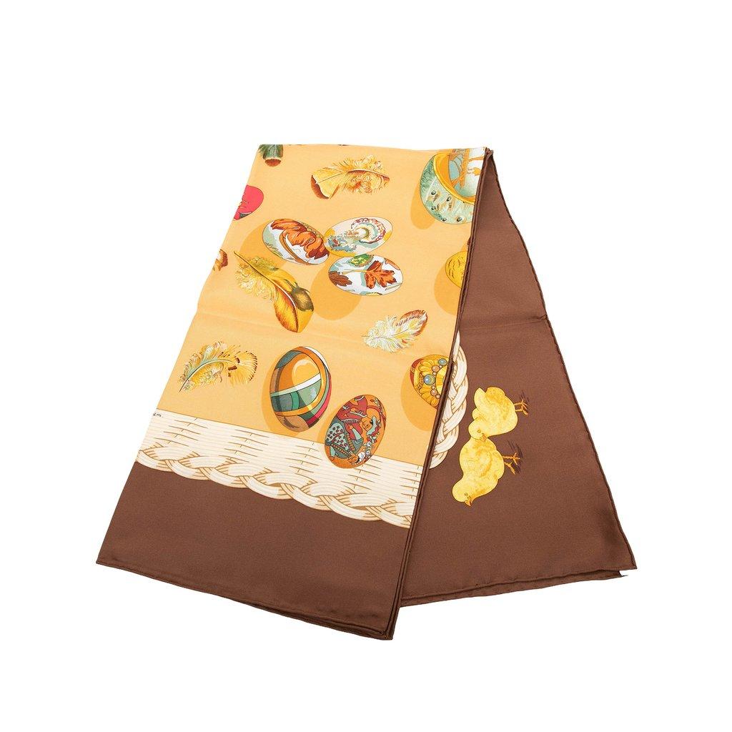 Hermès Couvee d Hermes Silk Scarf 90