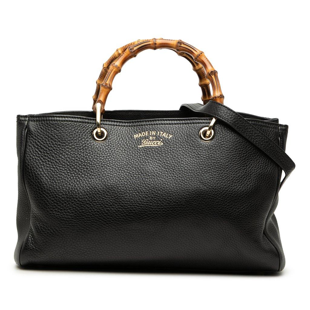 Gucci Medium Calfskin Bamboo Shopper Satchel