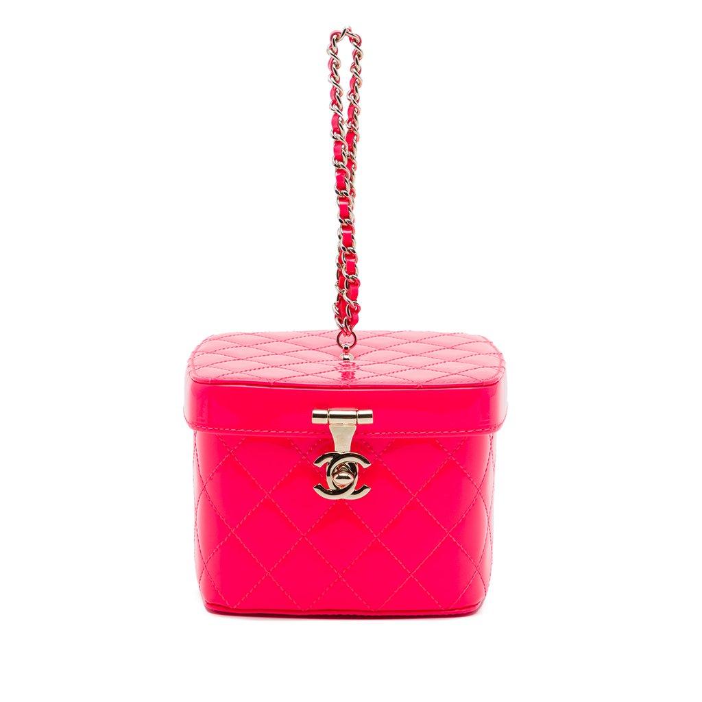 Chanel Mini CC Quilted Patent Vanity Bag