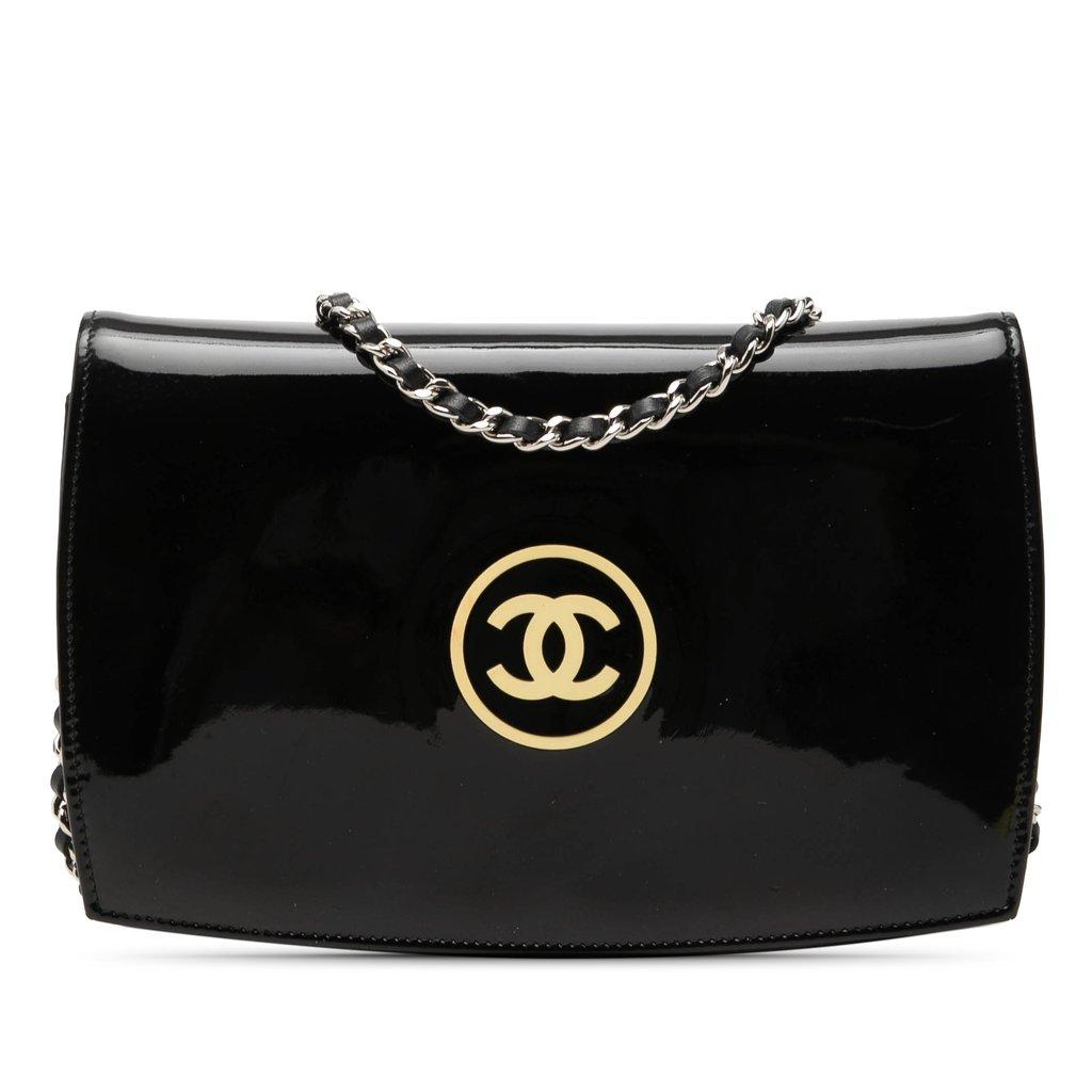Chanel CC Patent Compact Wallet On Chain