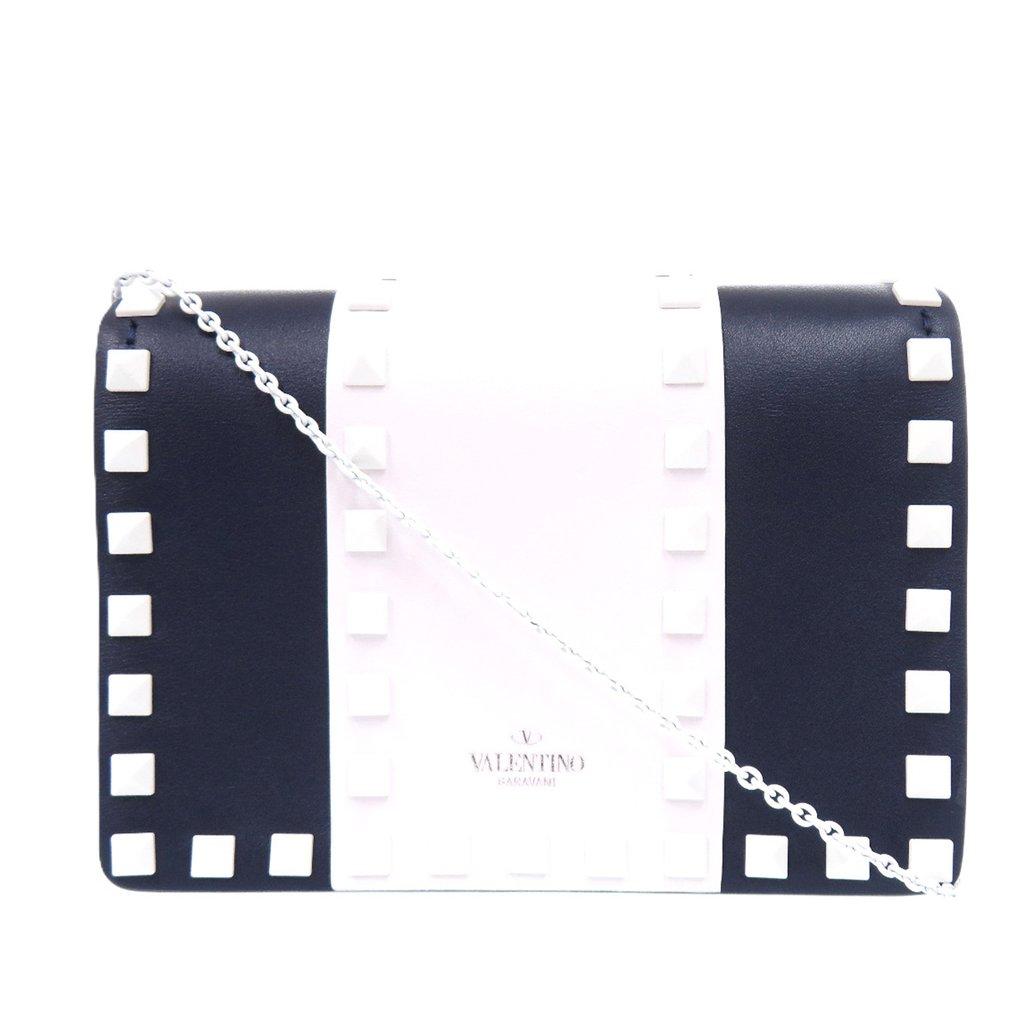 Valentino Smooth Calfskin Colorblock Free Rockstud Spike Crossbody