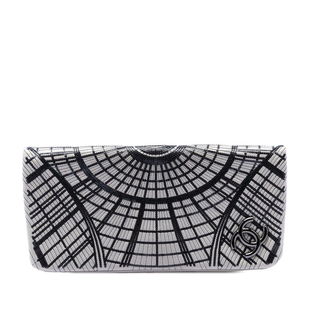 Chanel Sequin Embellished Lambskin Grand Palais Clutch