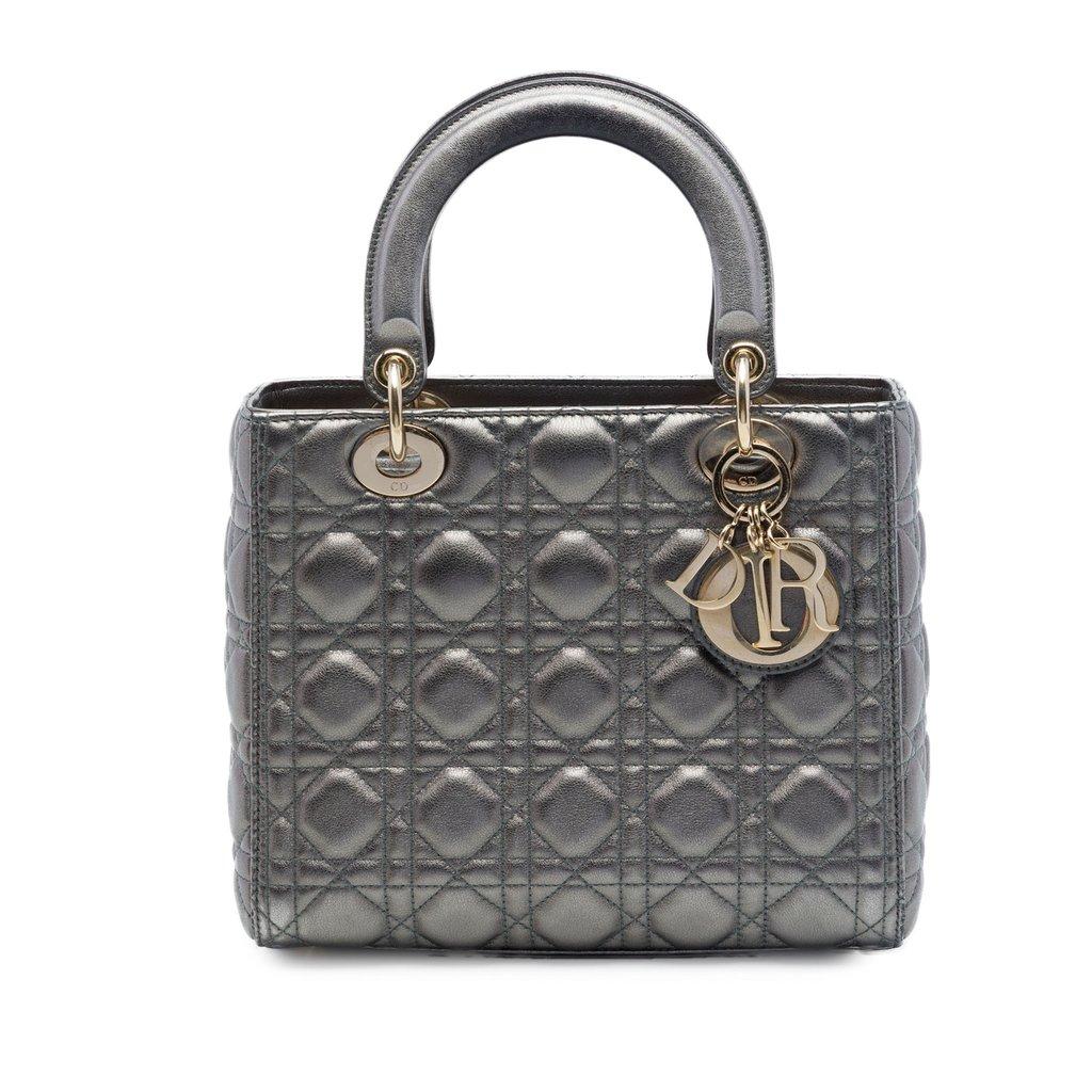 Dior جلد حمل متوسط الحجم من جلد الحمل ليدي ديور