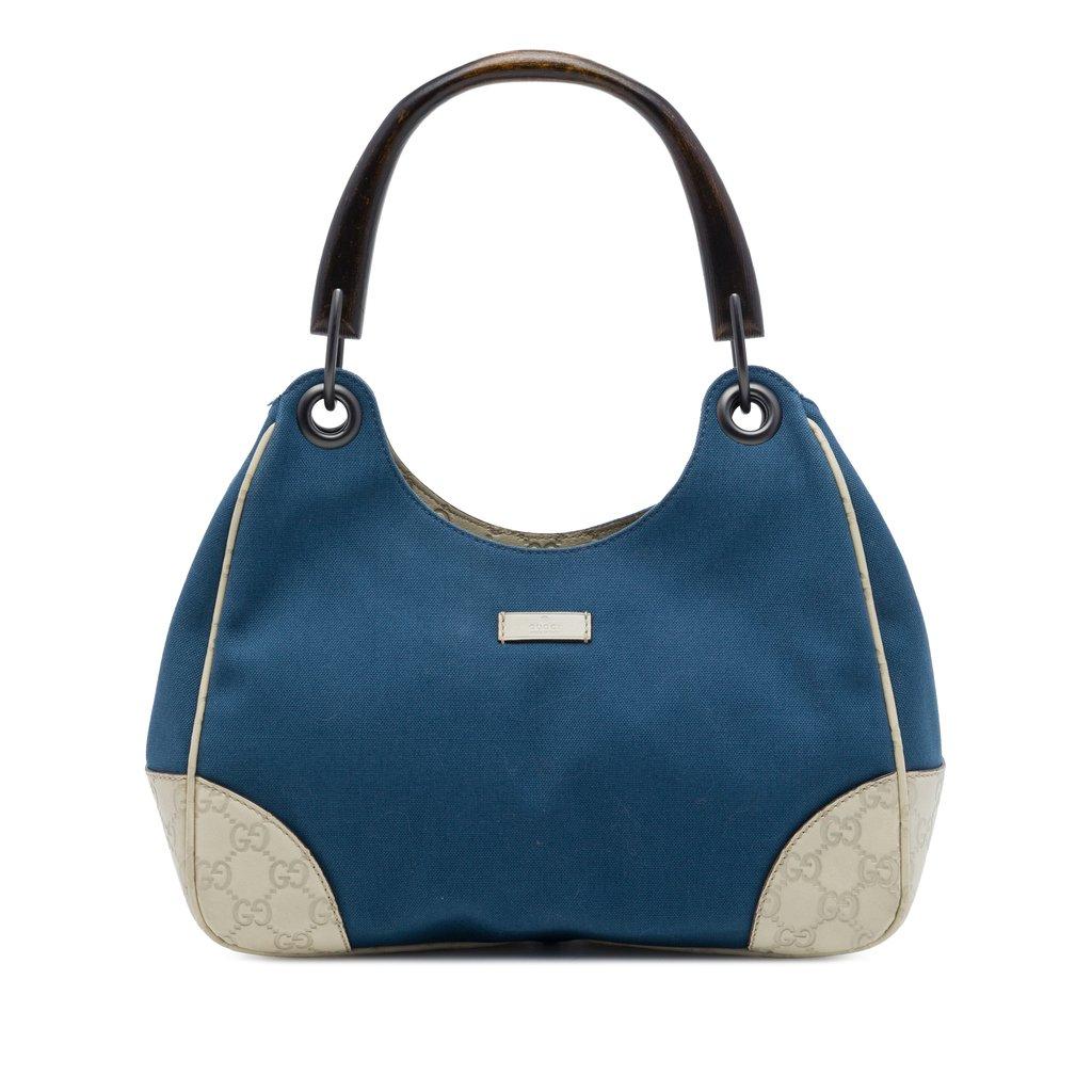 Gucci Guccissima Trimmed Canvas Colbert Shoulder Bag