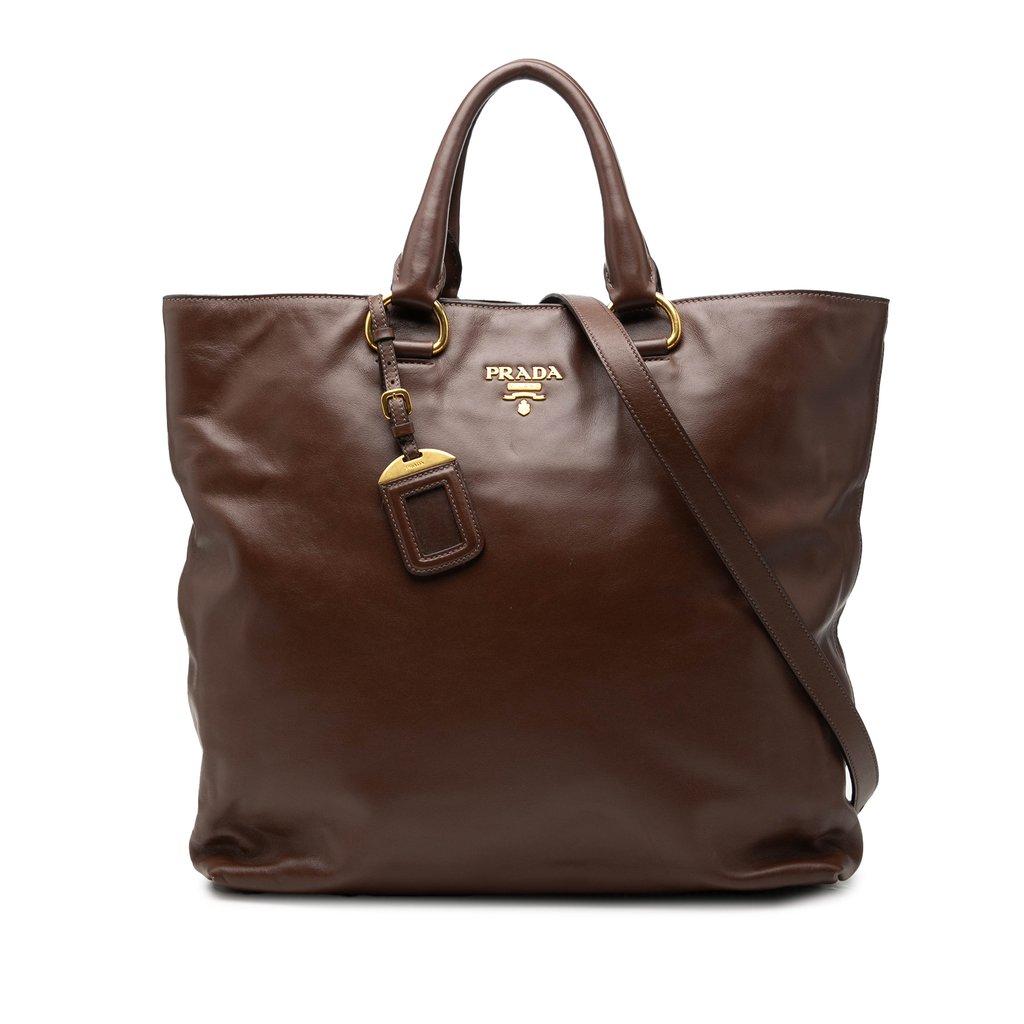 Prada Soft Calf Open Convertible Tote