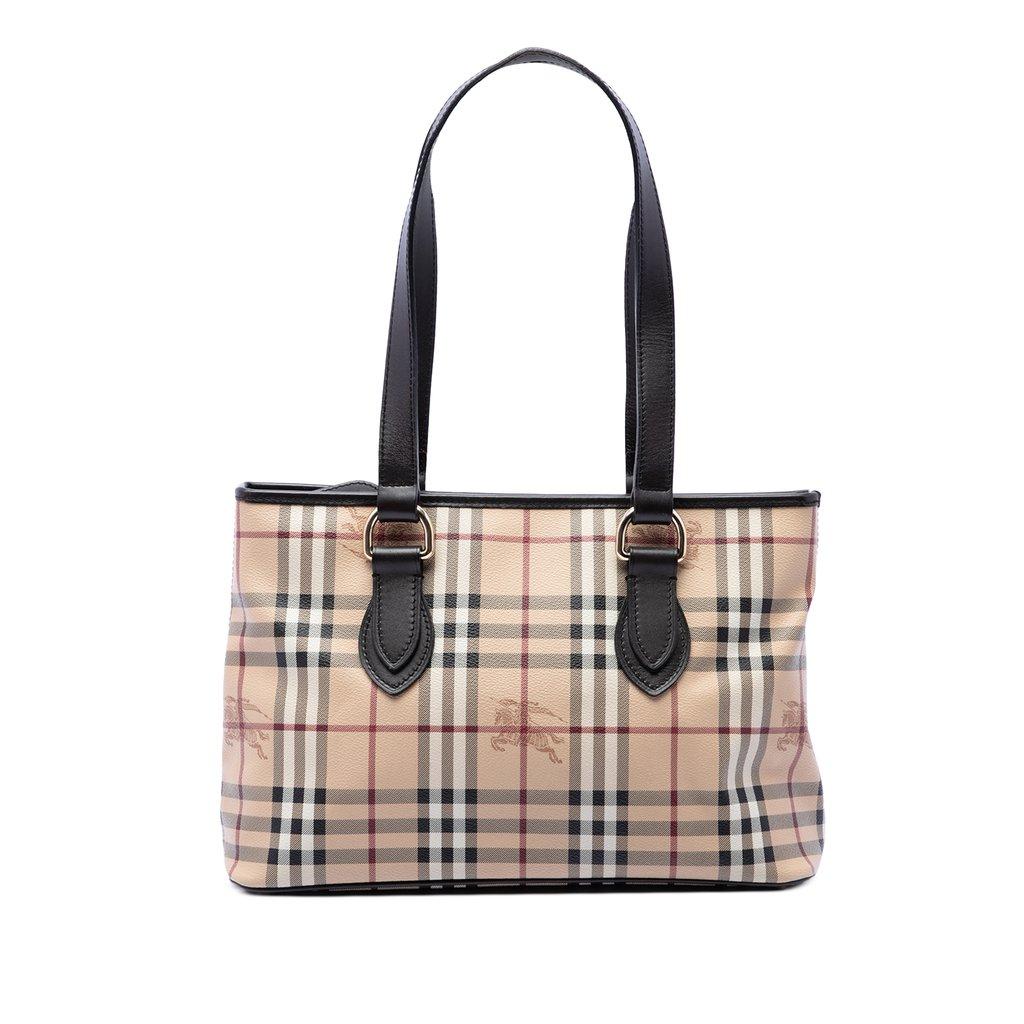 Burberry Haymarket Check Coated Canvas Tote