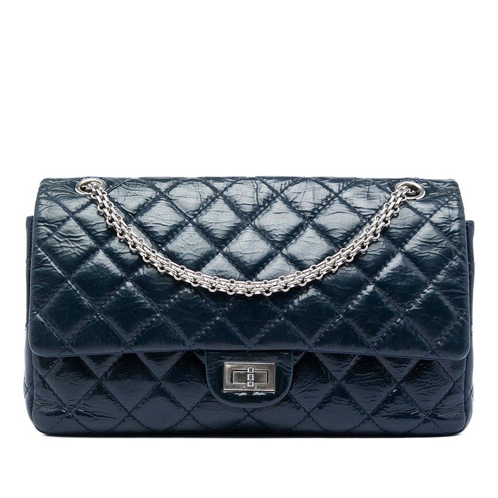 Chanel Quilted Crinkled Patent Reissue 2.55 Double Flap 226