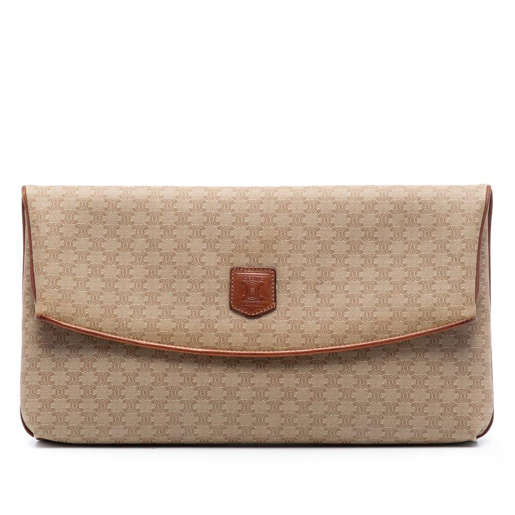 Celine Macadam Coated Canvas Clutch