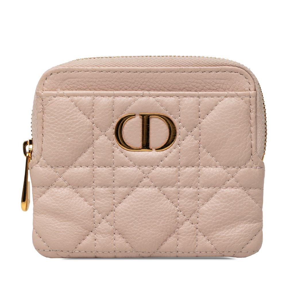 Dior Calfskin Cannage Supple Caro Lavender Coin Pouch