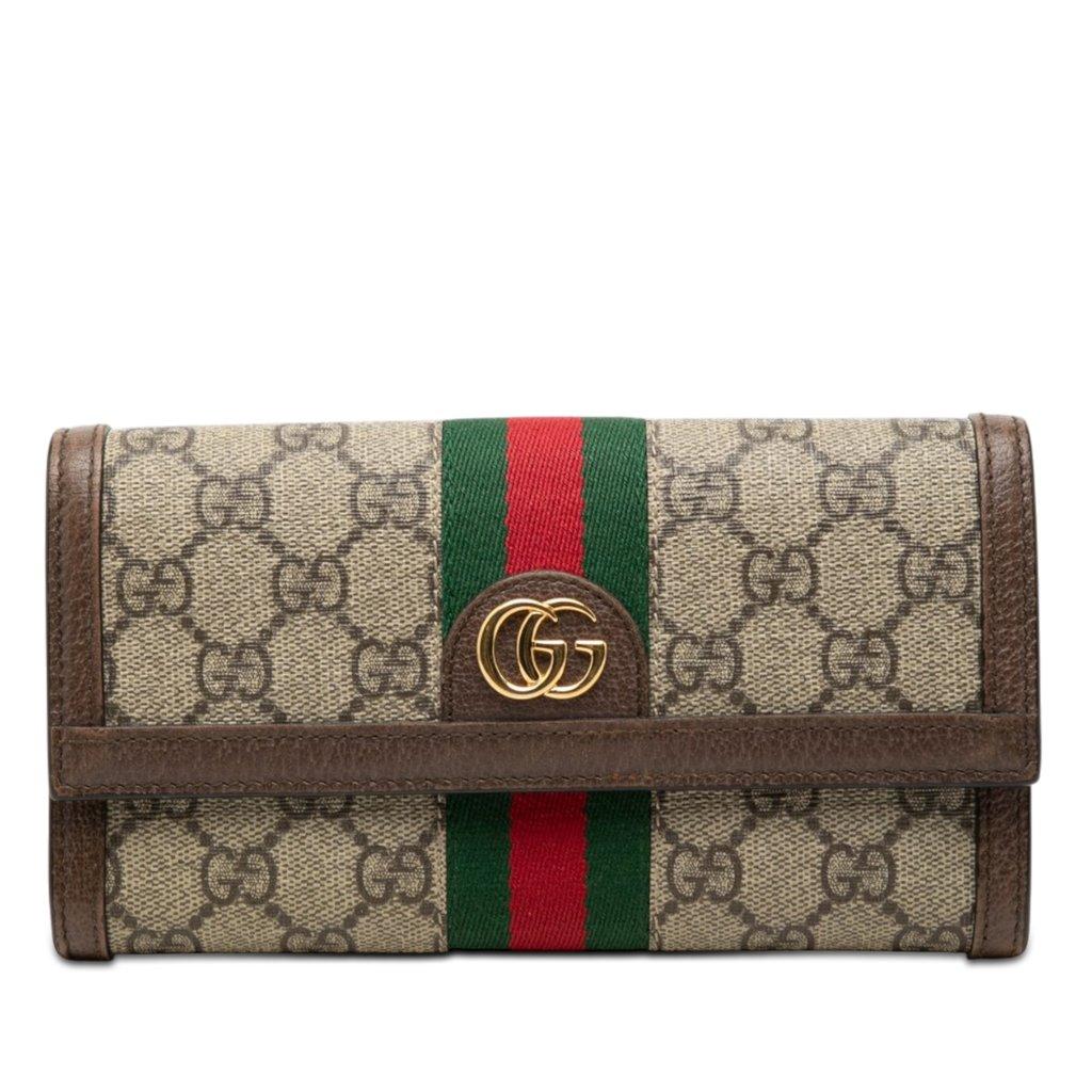 Gucci GG Supreme Web Ophidia Continental Wallet