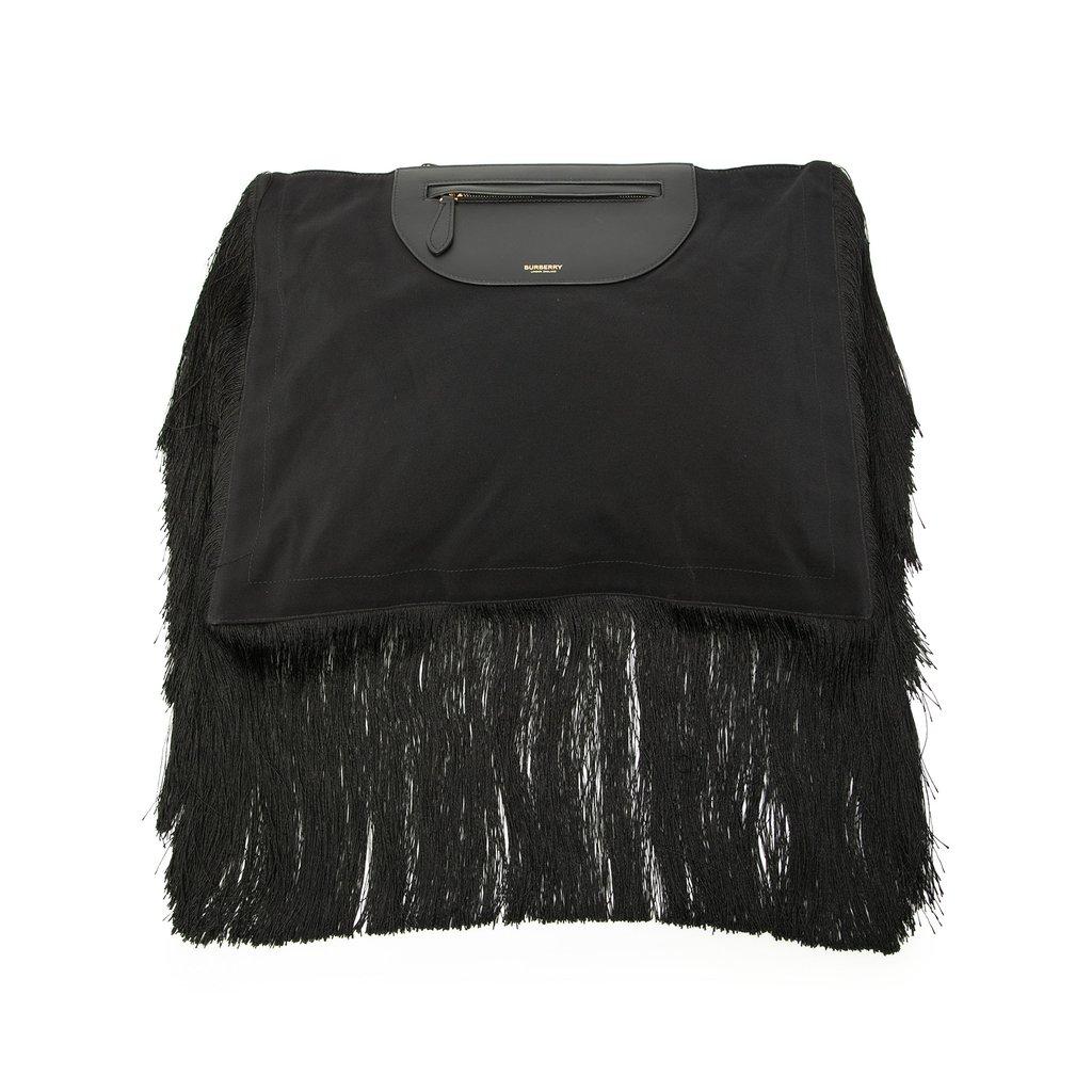 Burberry Canvas Olympia Fringe Clutch
