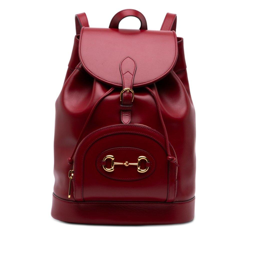 Gucci Calfskin Horsebit 1955 Drawstring Backpack