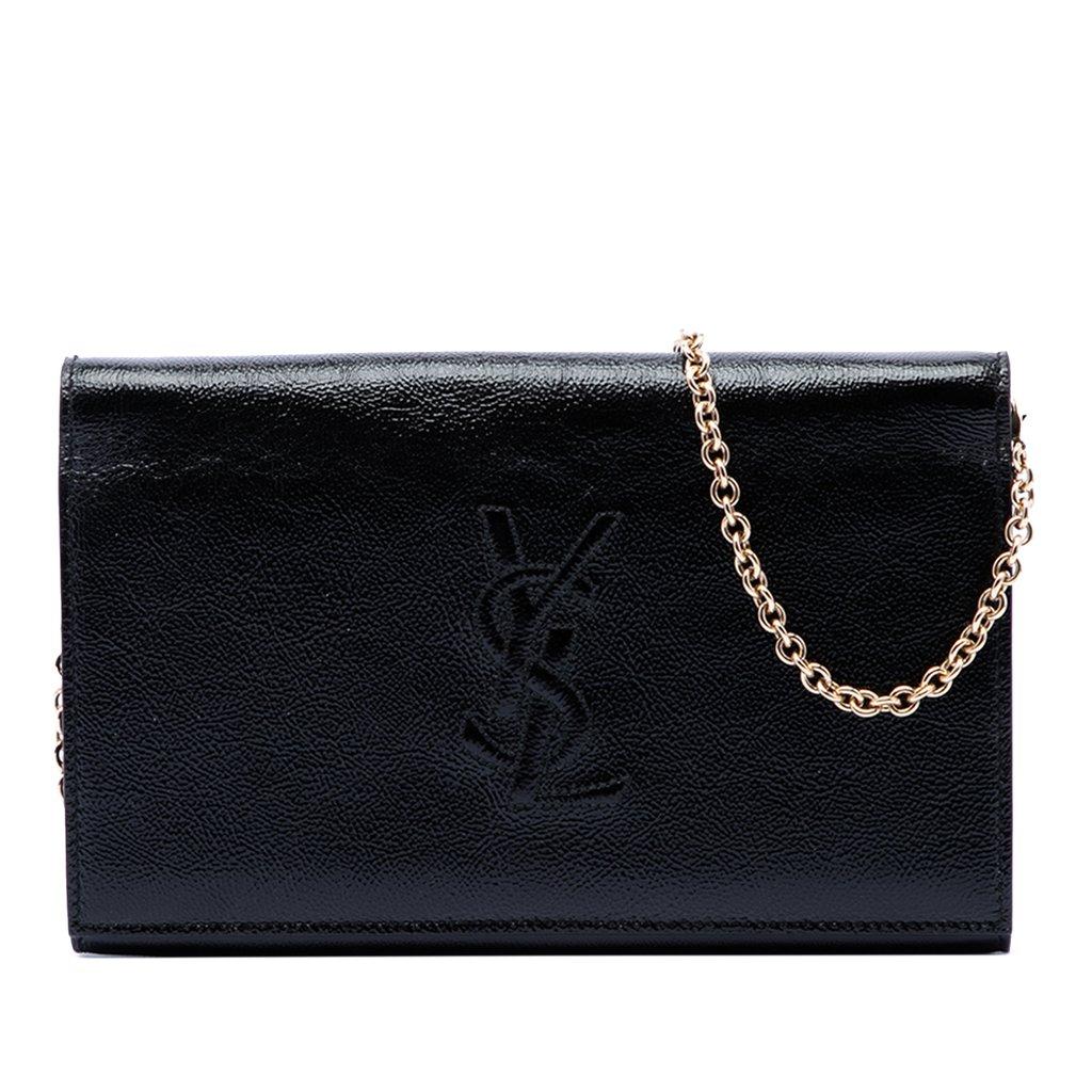 Saint Laurent Crinkled Calfskin Belle de Jour Chain Clutch