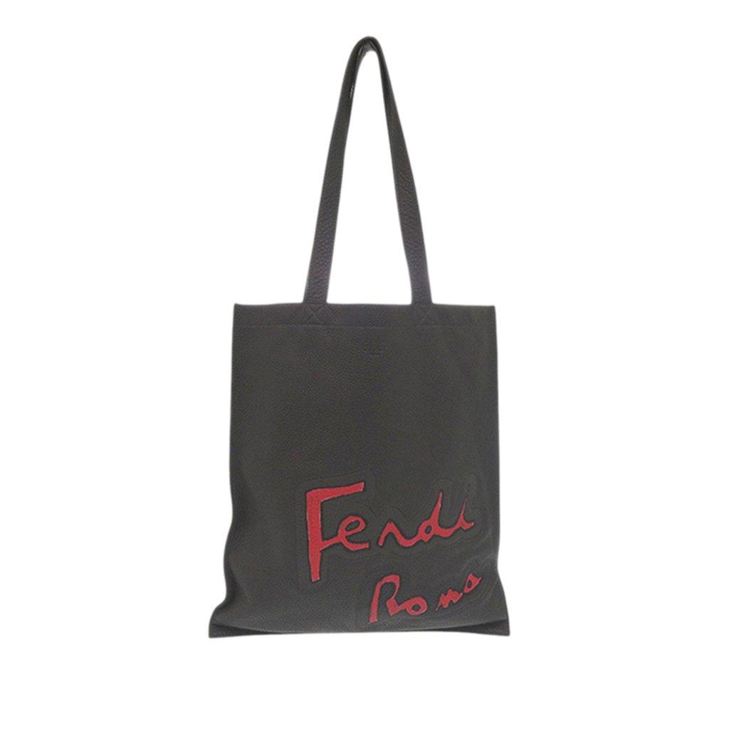 Fendi حقيبة روما الجلدية المسطحة
