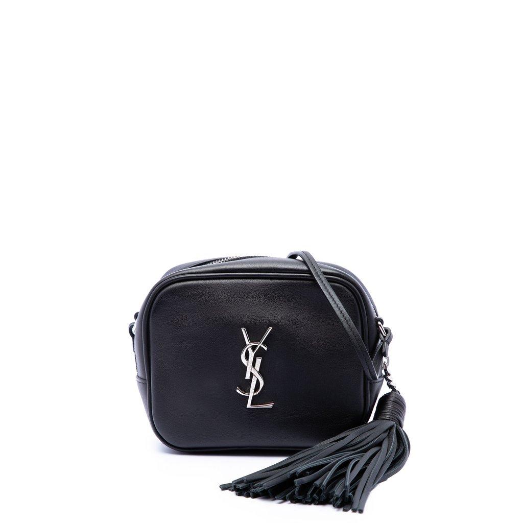 Saint Laurent Calfskin Monogram Blogger Bag