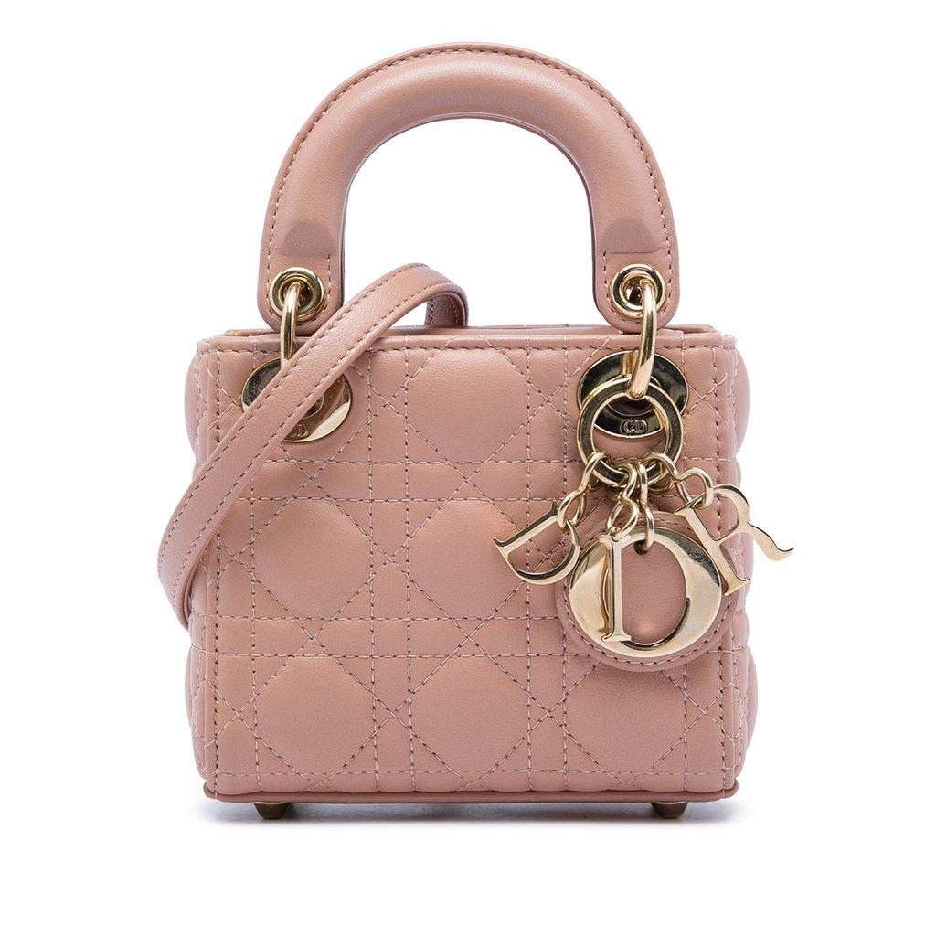 Dior جلد الخراف الصغير كاناج ليدي ديور