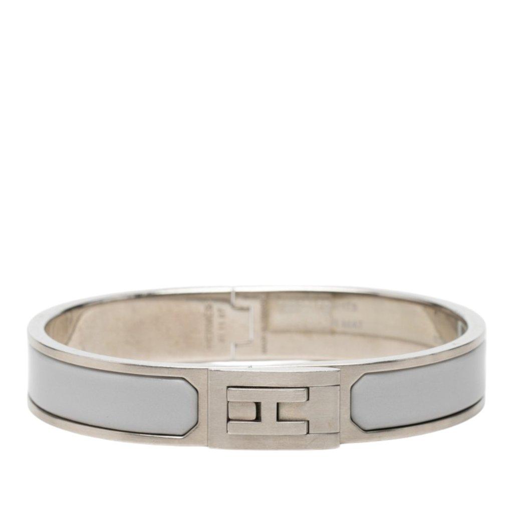 Hermès Palladium Plated Enamel Jet Bracelet