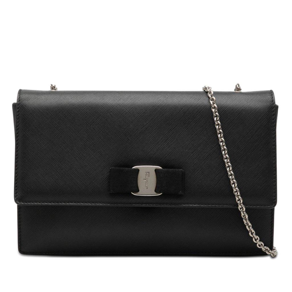 Ferragamo Leather Vara Bow Chain Crossbody