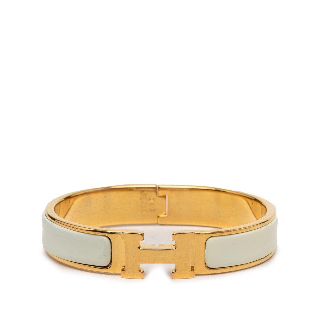 Hermès Narrow Enamel Clic H Bracelet GM