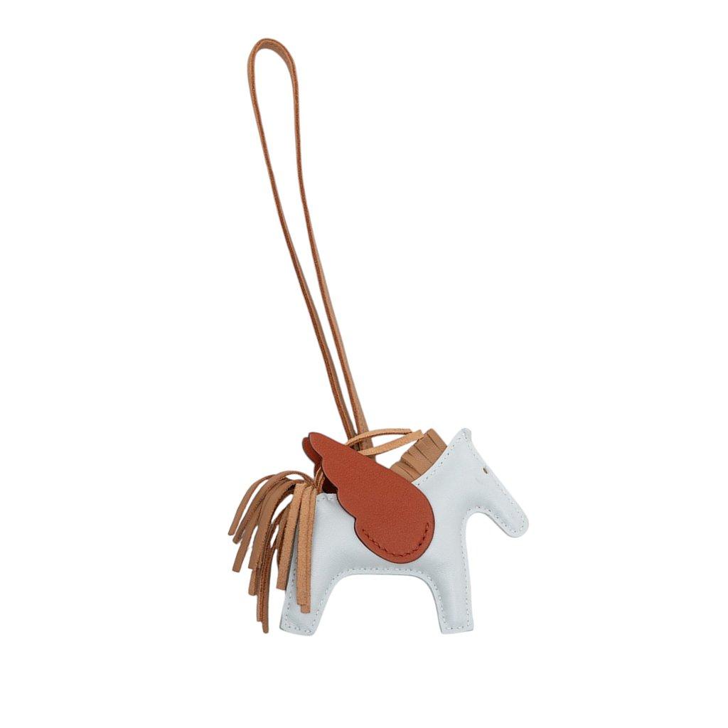 Hermès Milo Lambskin and Swift Grigri Rodeo Pegase Bag Charm PM