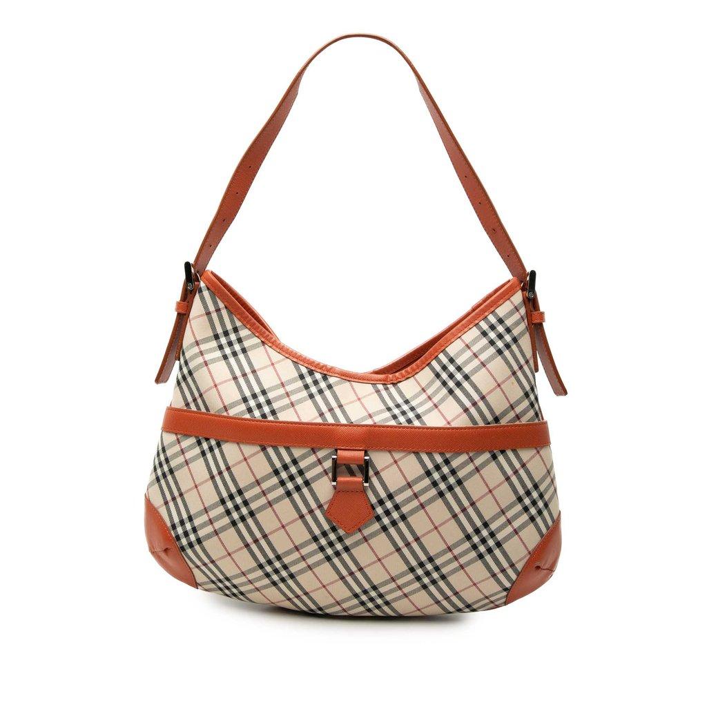 Burberry Nova Check Canvas Hobo