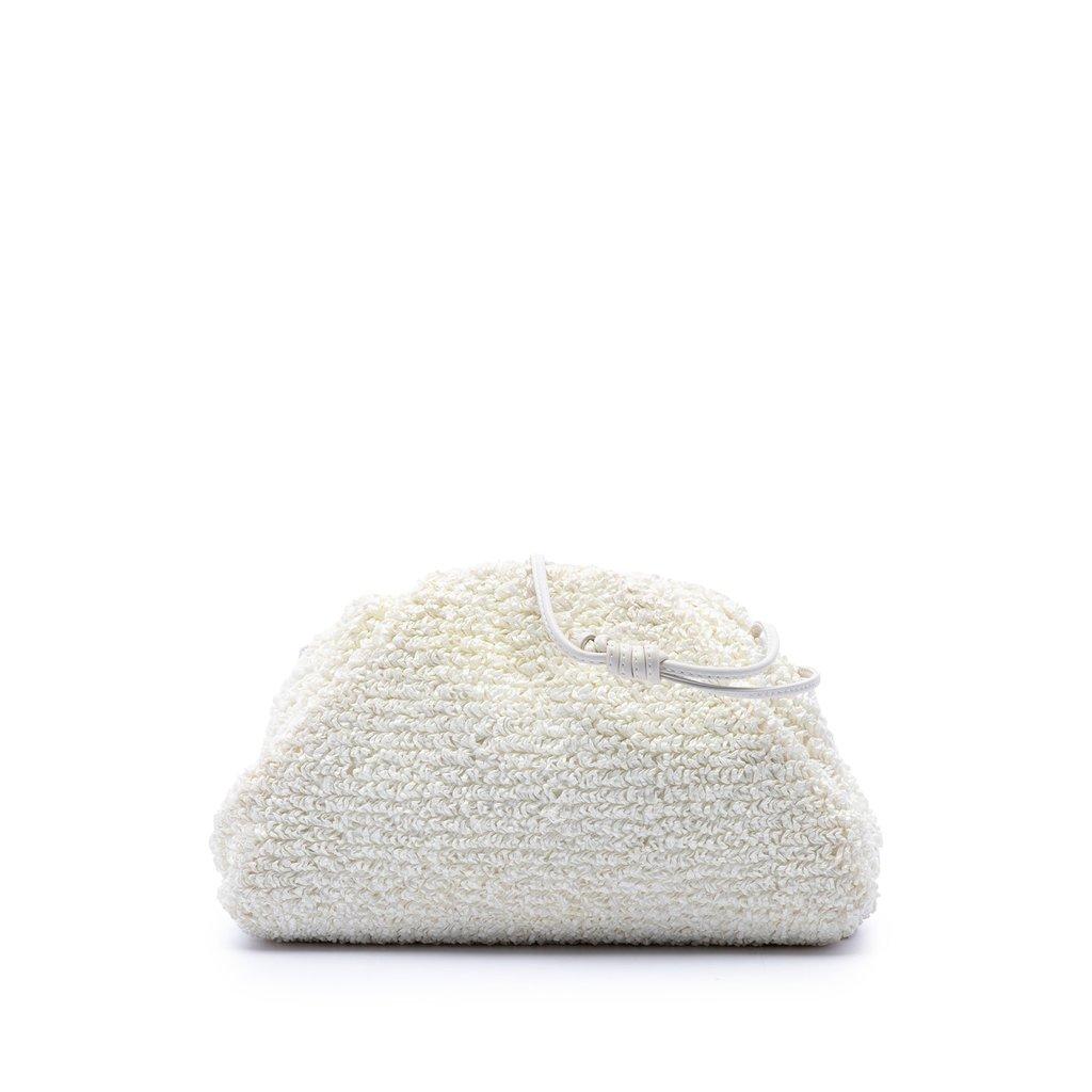 Bottega Veneta Boucle Raffia The Mini Pouch Crossbody