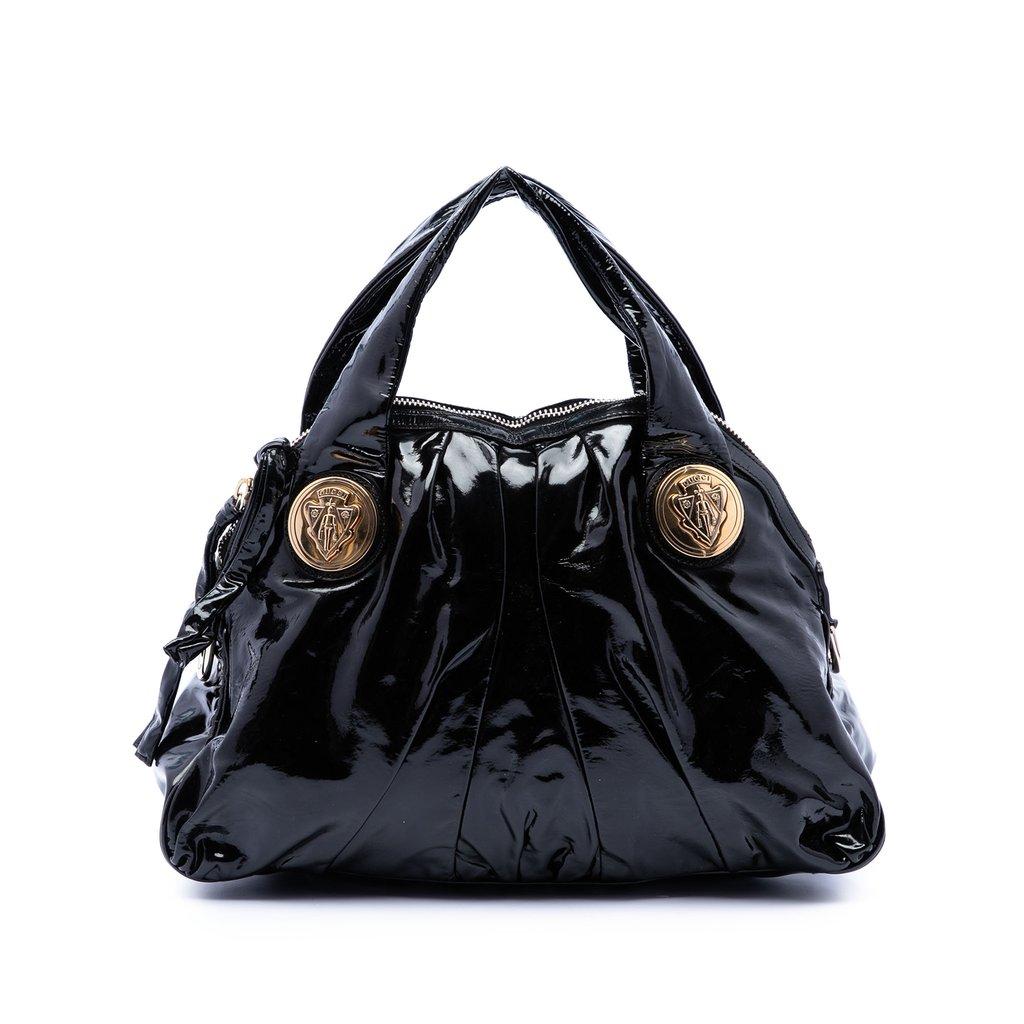 Gucci Large Patent Hysteria Satchel