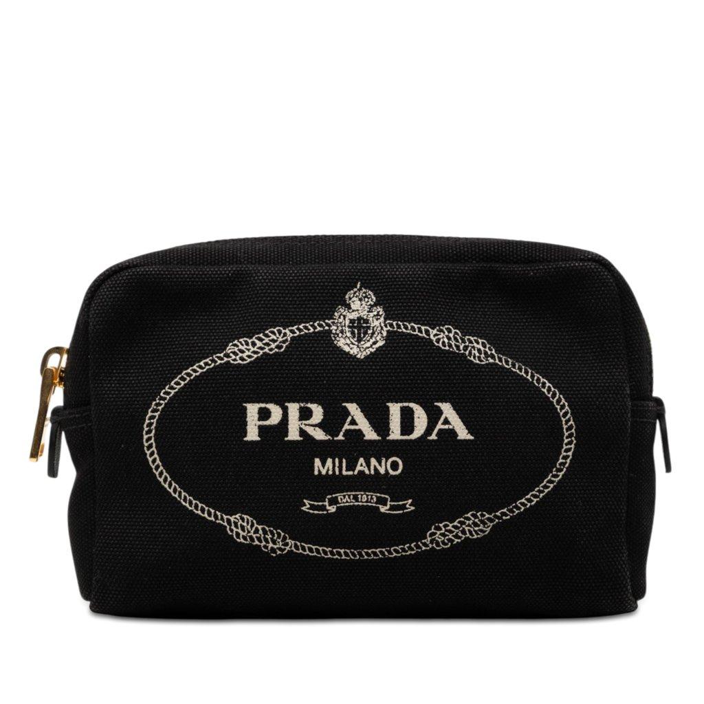 Prada Canvas Canapa Logo Pouch