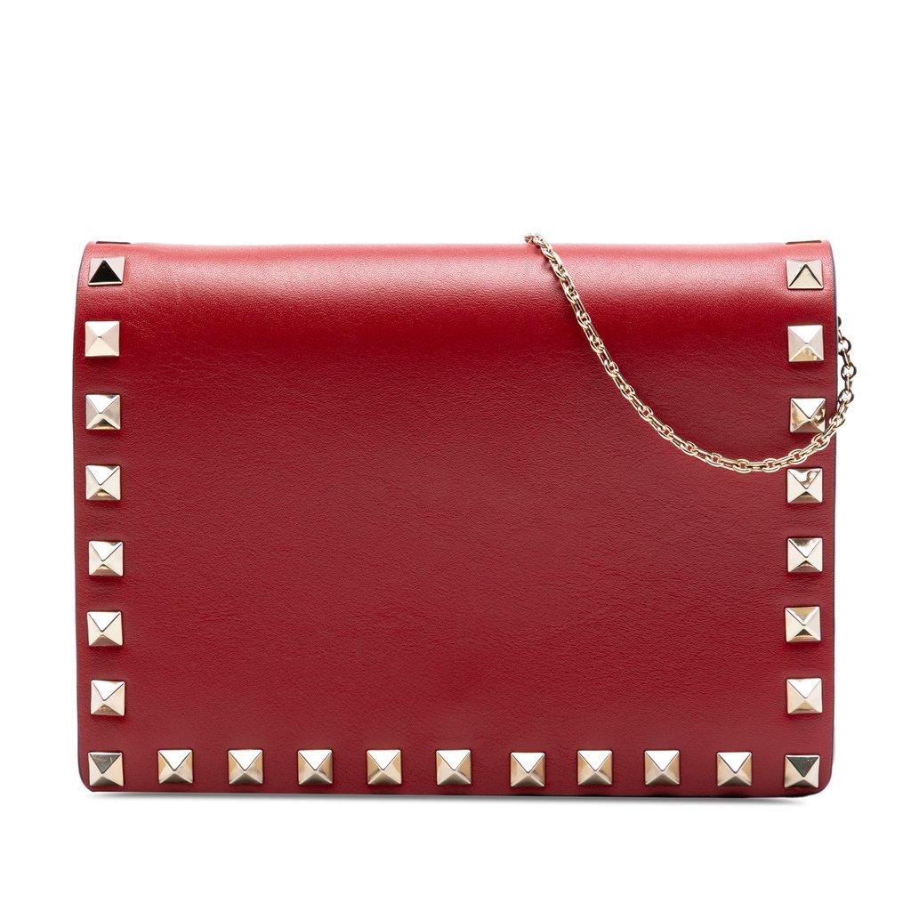 Valentino Leather Rockstud Chain Pouch