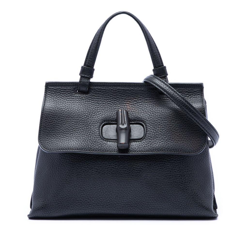 Gucci Small Leather Bamboo Daily Satchel