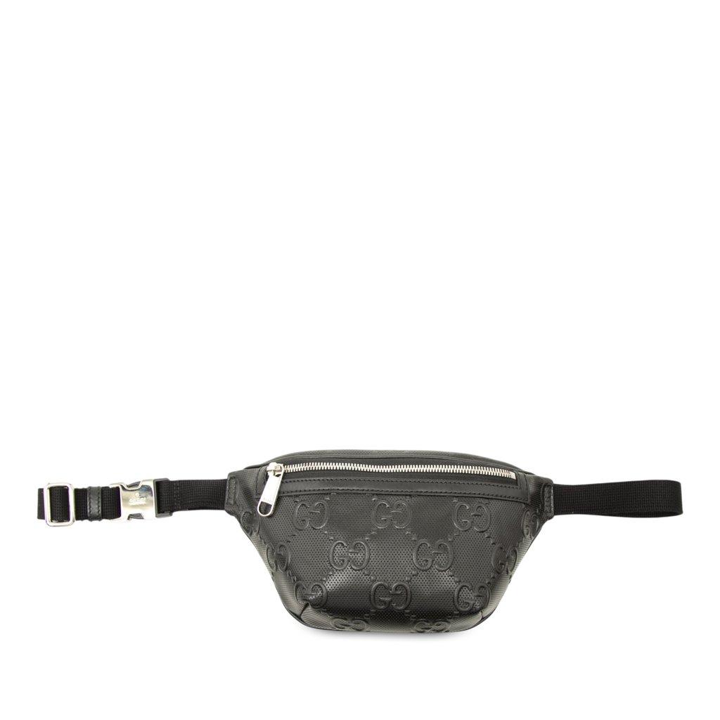 Gucci GG Embossed Perforated Leather Belt Bag